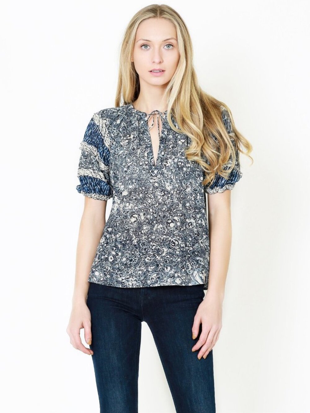 Ulla Johnson Aiko Top in Indigo Size 2